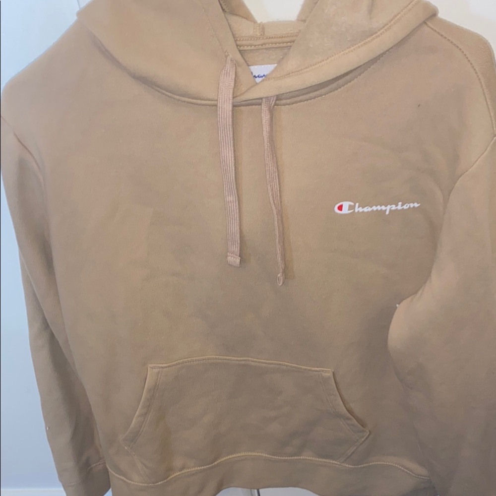 Champion Beige Comfy Pullover Hoodie